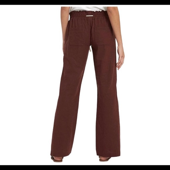 Juniors Roxy Oceanside Linen Lounge Pants Size X-Small Drawstring Waist - Picture 3 of 3